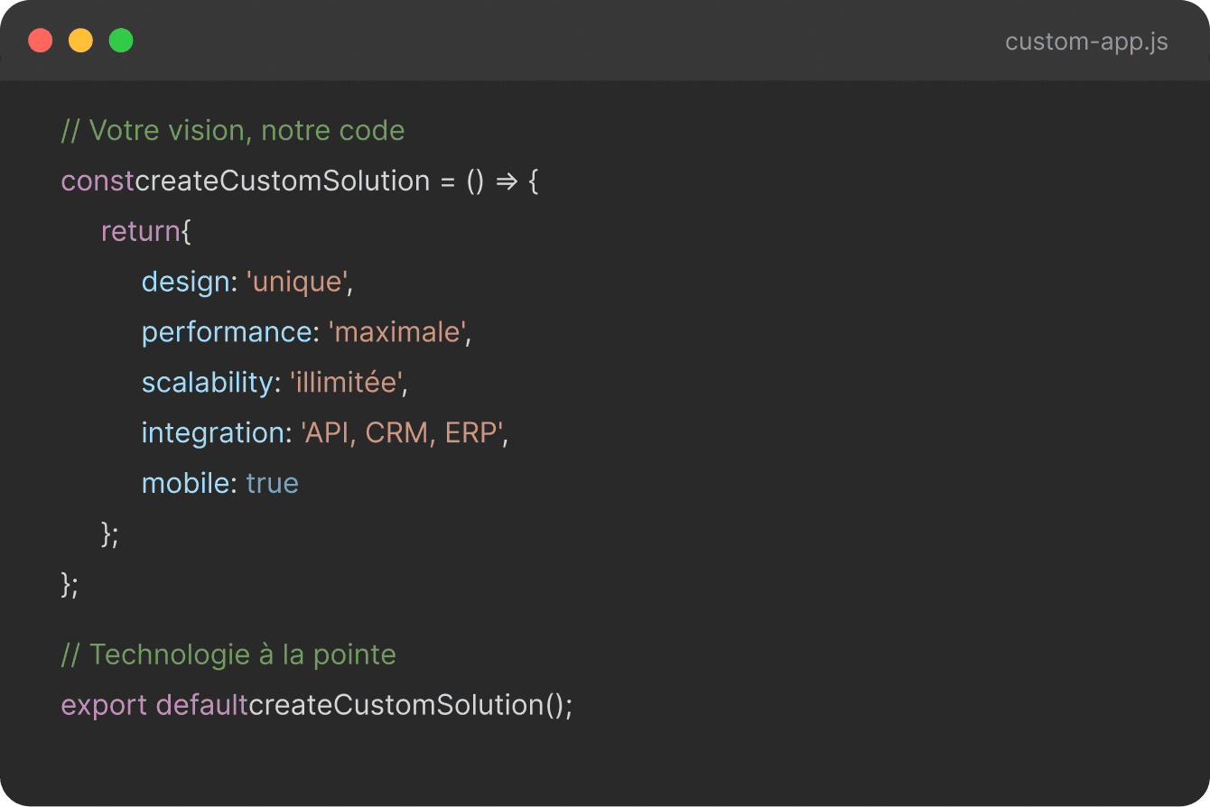 Illustration of custom code representing our development expertise